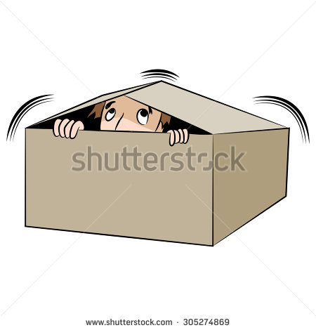stock-vector-an-image-of-a-cartoon-man-hiding-in-a-box-305274869